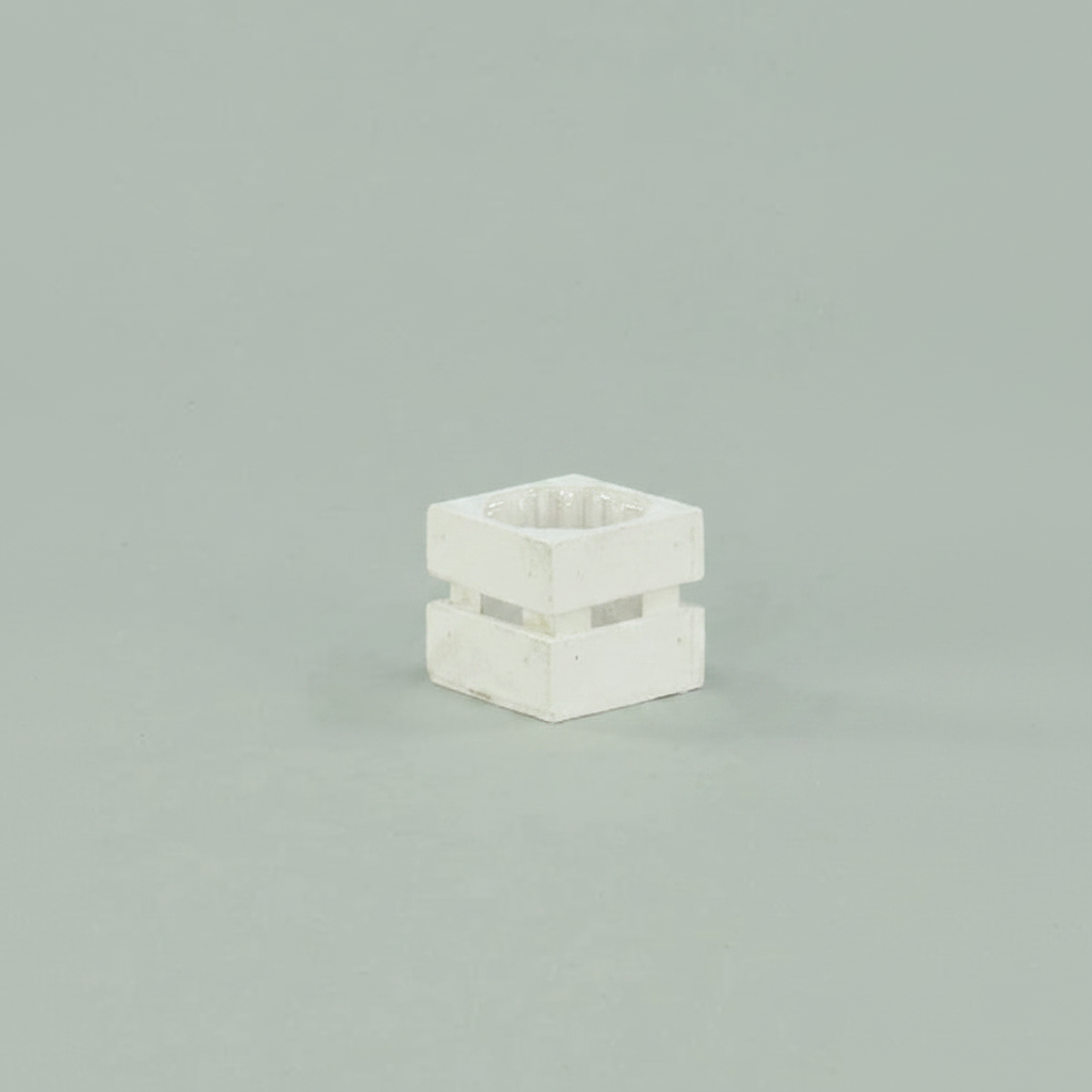 Cassetta Legno Quadra Bianca cm.6x6 H.5,5