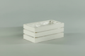 Cassetta Legno 3 Listelli Bianca cm.22x11,5x9