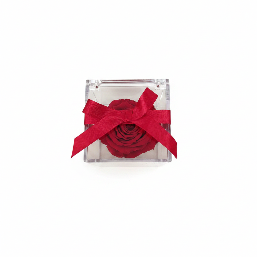 Jewel box rosa rossa - top view