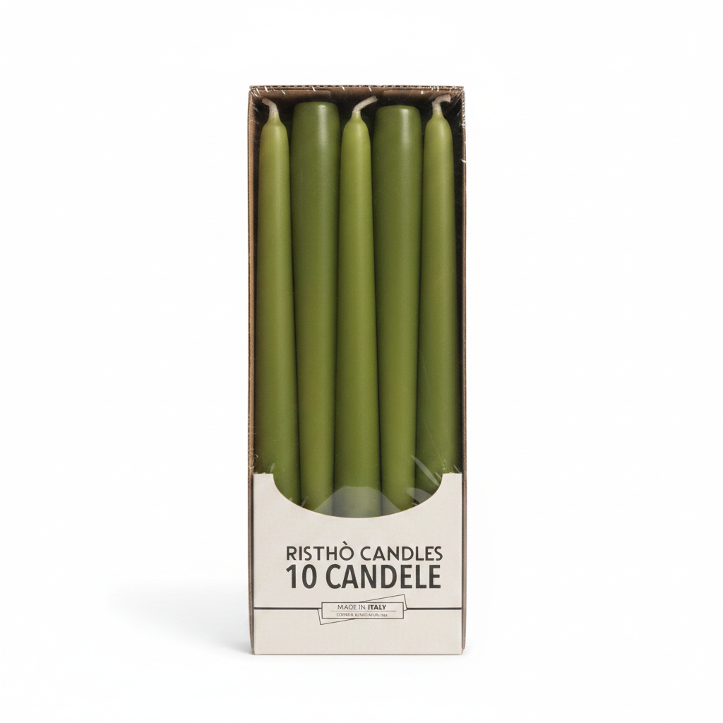 Candele Coniche cm.25 – Confezione da 10 pz. | Vari Colori