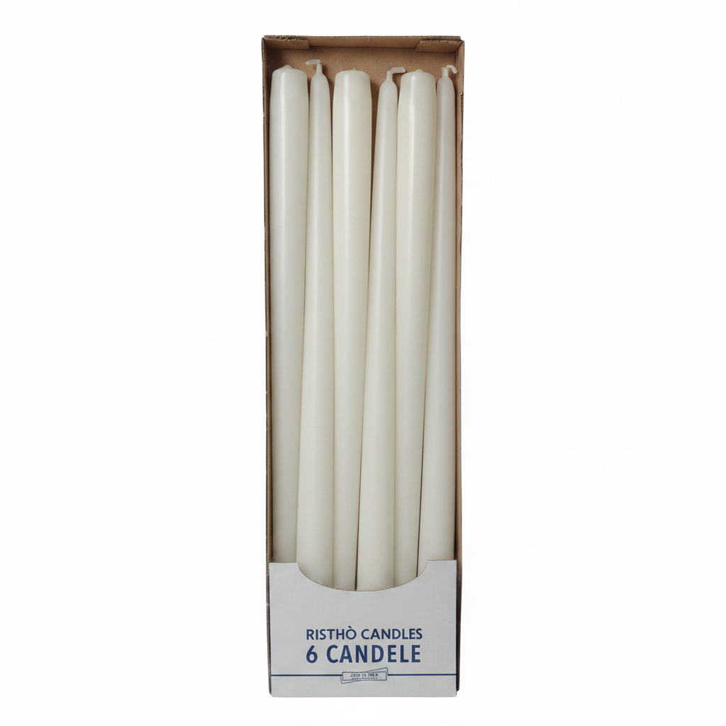 Candele Coniche cm.40 – Confezione da 6 pz. | Vari Colori