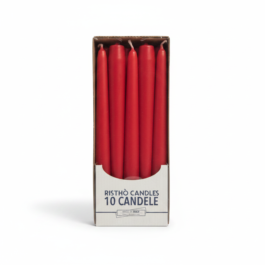 Risthò Candles – 10 Candele Rosse