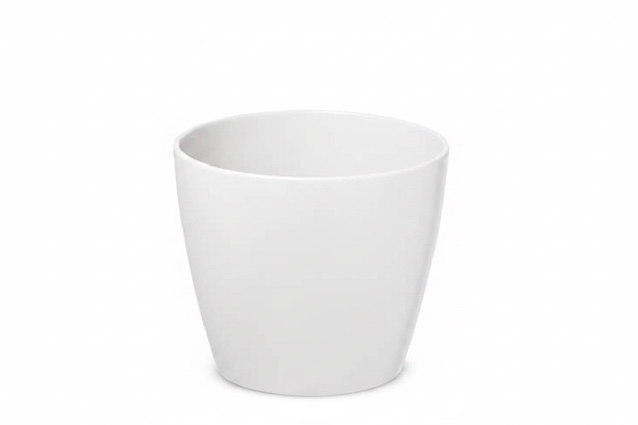 Vaso bianco rotondo senza logo