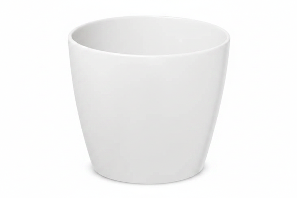 Vaso bianco rotondo senza logo
