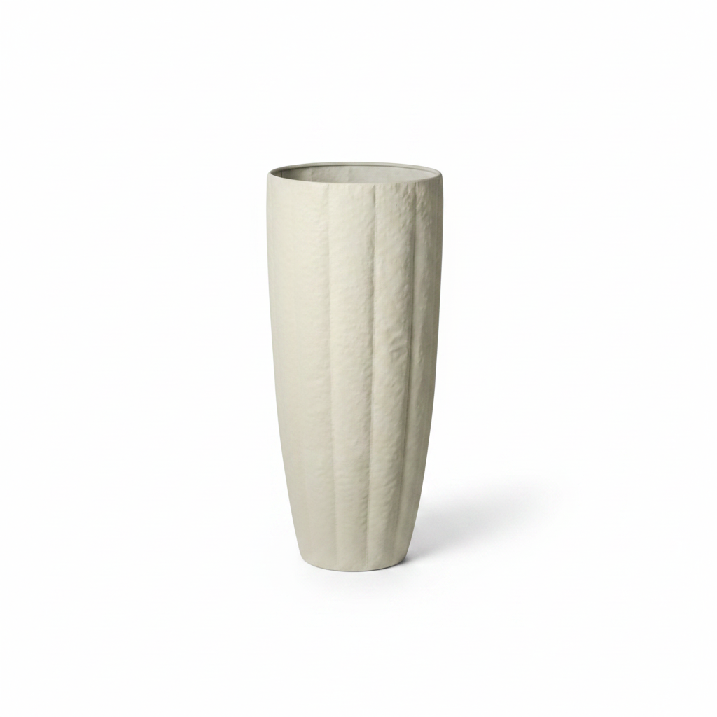 Vaso Metallo Medio Bianco